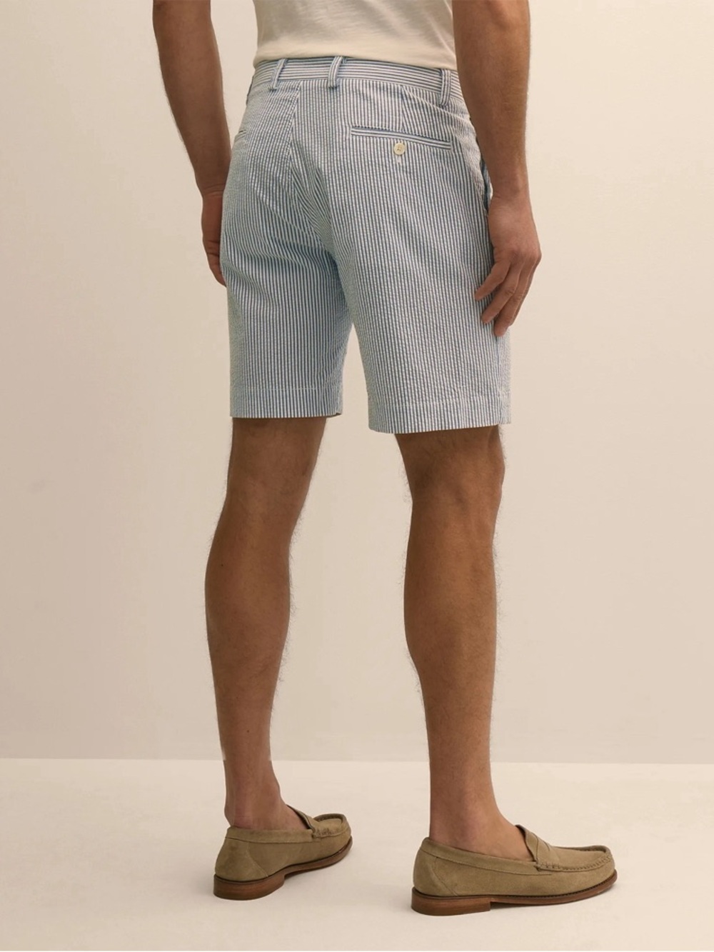 Brooks Brothers Navy and White Seersucker Shorts